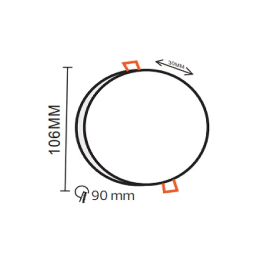 Світильник врізний "VIOLET-12" 12W 6400K білий - фото 2