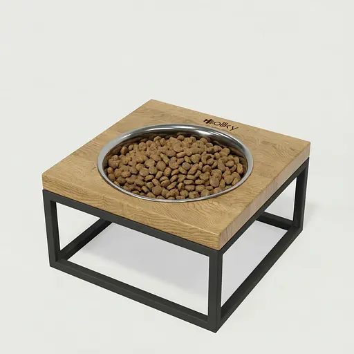 Hollky Base Solo M — миска на підставці для котів і середніх собак (1 × 0,8 л)