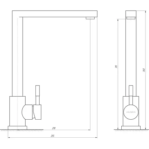 Змішувач для кухні Globus Lux ALPEN SUS-112 - фото 4