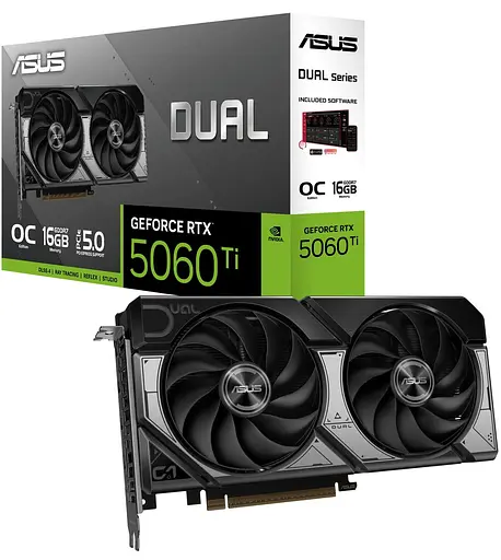 Видеокарта ASUS RTX 5060 Ti 16GB Dual OC Edition (DUAL-RTX5060TI-O16G) (GDDR7, 128 bit, PCI-E v5.0 x8) Б/у - фото 8