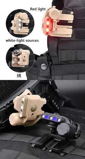 Тактический фонарь Airsoft Wadsn Gen 3 на шлем (Черный) - фото 5