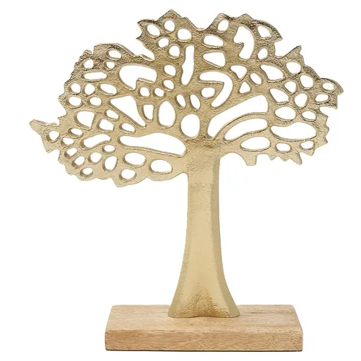 Декор алюмінієвий MBM HOME Дерево на підставці золотий 300х90х330 мм (DH-ST-39 L GOLD) - фото 1