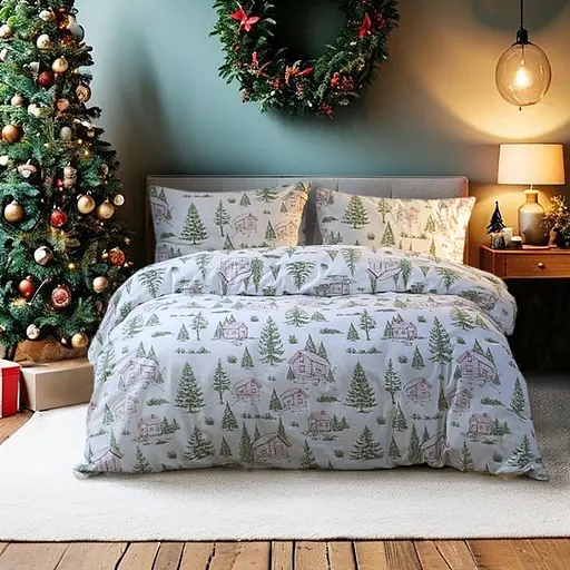 Постельное белье Lotus Home Фланель - Snowy Forest евро (svt-2000022349000) - фото 5