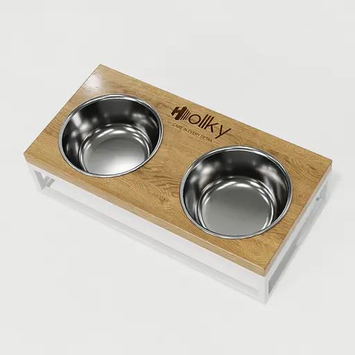 Hollky Base S — миски на підставці для маленьких собак та котів (2 × 0,45 л) - фото 8