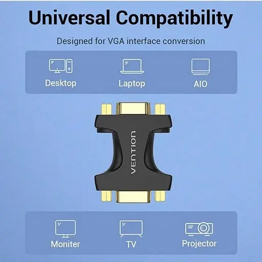Перехідник-адаптер Vention VGA Female to Female Adapter (DDGB0) тато мама - фото 2