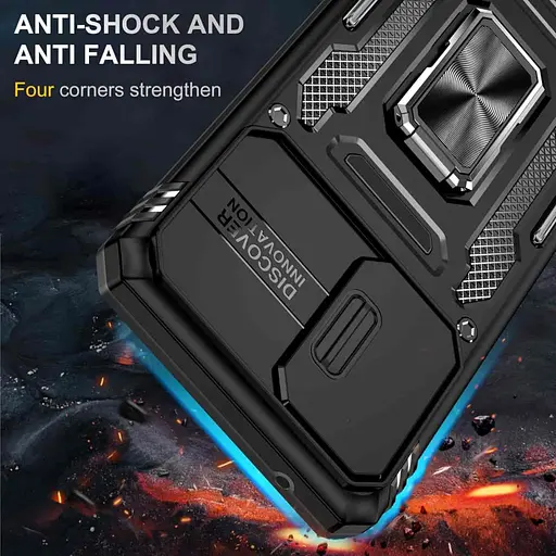 Чохол Epik Camshield Army Ring для Samsung Galaxy A13 4G/A04s ударостійкий Чорний/Black - фото 3