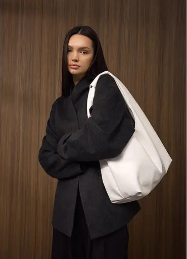 Женская сумка Sambag HOBO L белая 34 х 37 х 16 см (53300008) - фото 1