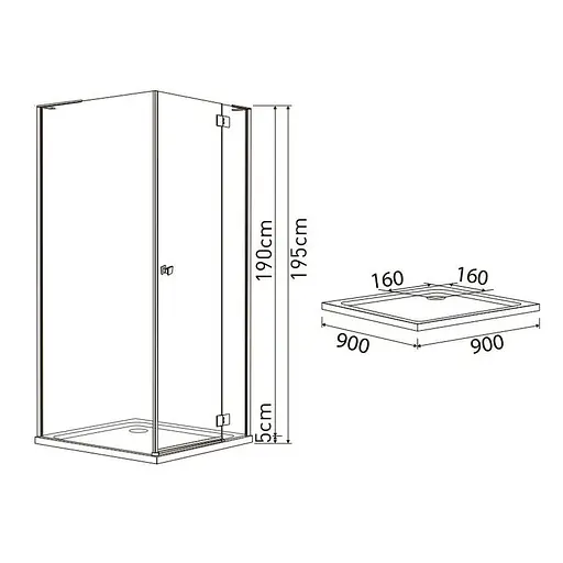 Душевая кабина Volle Benita 90x90 10-22-905Rglass - фото 5