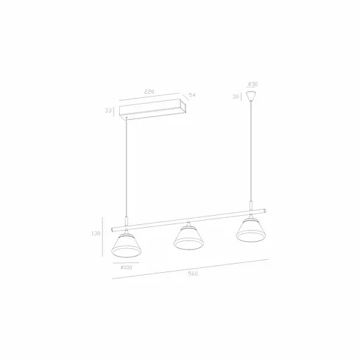 Підвісний світильник Skarlat RHL77026 3*6W BK 3000K - фото 2