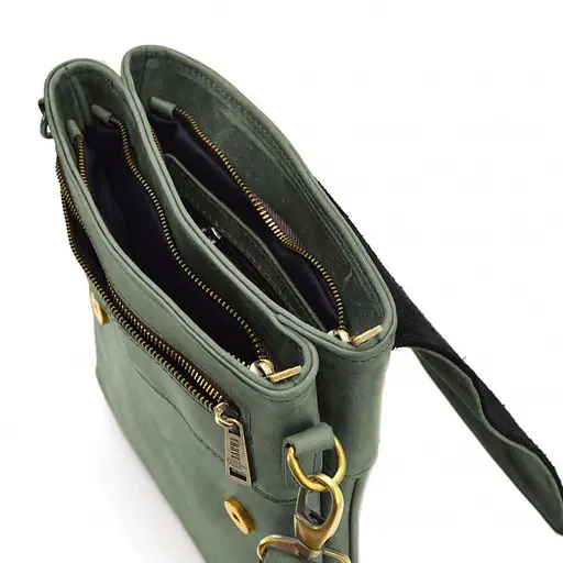 Кожаная мужская сумка через плечо TARWA 25х24х5 см sum0025357 - фото 2