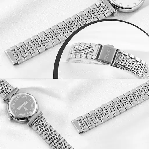 Женские классические часы Skmei 1223 Shell (Серебристые с перламутровым циферблатом) - фото 3