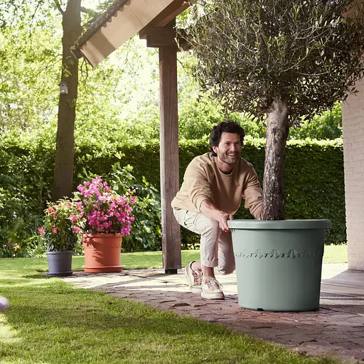 Горшок Elho algarve cilindro 58 см оливковый (529413) - фото 6