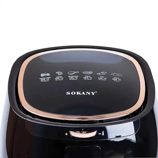 Аэрофритюрница безмасляная Sokany SK-8027 6.5л электрическая с механическим управлением 1300Вт - фото 4