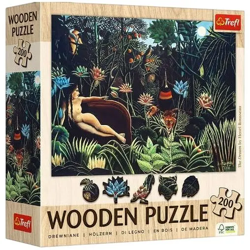 Пазл Trefl деревянный фигурный Мечта Анри Руссо 200 эл. (20253)