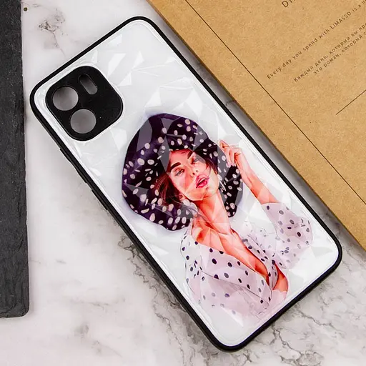 TPU+PC чехол Prisma Ladies для Xiaomi Redmi A1 / A2 Girl in a hat - фото 3