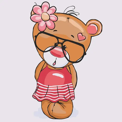 Картина по номерам "Стыдливый медвежонок" Art Craft 15061-AC 30x30 см - фото 1