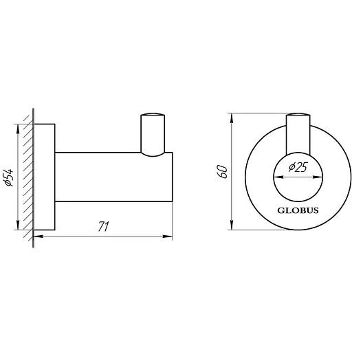 Крючок Globus Lux SS 8411 - фото 2