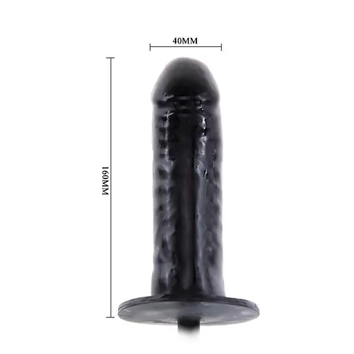 Анальний вібратор Baile Bigger Joy Inflatable Penis 16 см (чорний) - фото 3