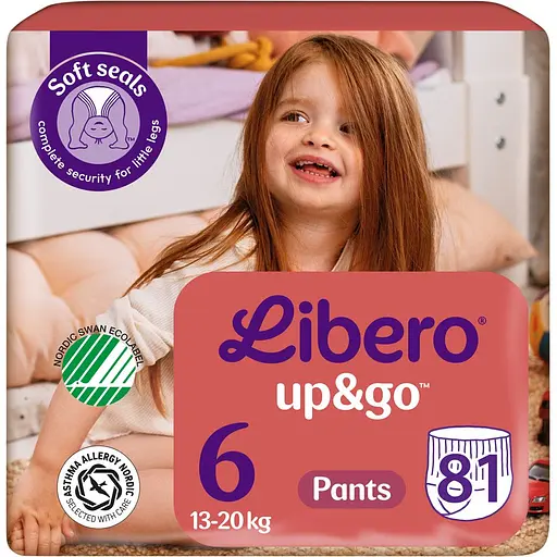 Уцінка. Підгузки-трусики Libero Up&Go 6 (13-20 кг) 81 шт.  