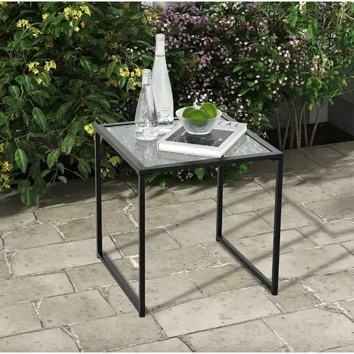 Садовый стол Costway Trotten с металлическим каркасом - фото 2