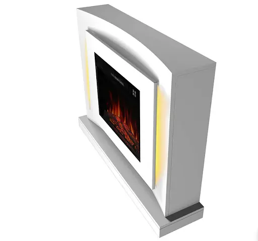 Электрокамин ArtiFlame Lucca AF23S белый с LED подсветкой - фото 4