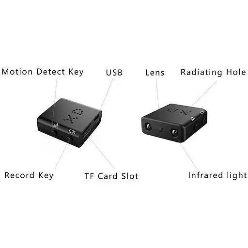 Мини камера - миниатюрный видеорегистратор с датчиком движения Hawkeye XD 1080P - фото 2