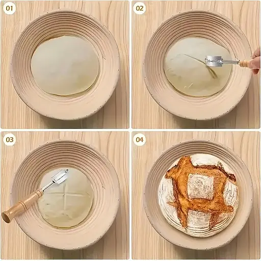 Хлеборез пекарский нож изогнутое пекарское лезвие для разрезов на тесте с 5 сменными лезвиями, Kitchen Master 87631 - фото 8