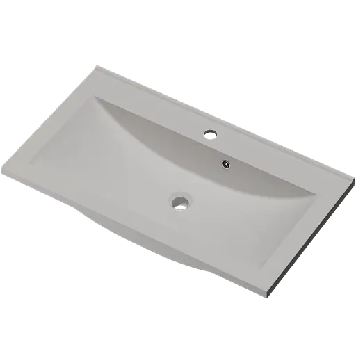 Раковина глянцева врізна Amidicon Victoria 80 800x450 з литого каменю VICTORIA_80_HL, Білий - фото 2