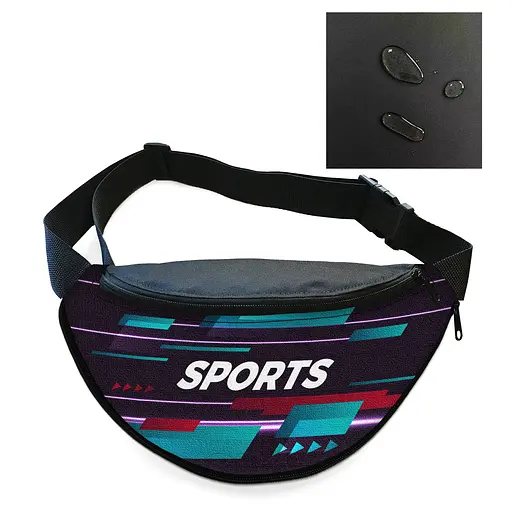 Сумка-бананка Sport мужская/женская спортивная 32×16 см с расширителем поясная сумка или сумка через плечо (3746)