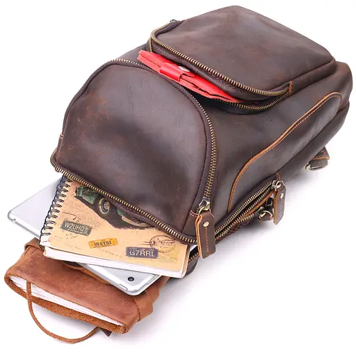 Чоловіча шкіряна сумка Vintage 17,5х31х9 см sum0022411 - фото 5