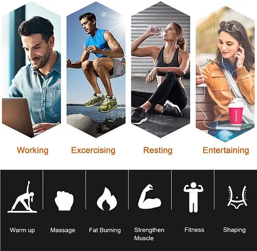 Тренажер для преса ROOTOK стимулятор м’язів EMS тонерний пояс для м’язів живота із 6 режимами - фото 3