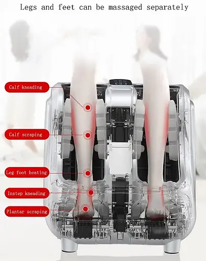 Массажер для ног Benbo AM-520-LUX (вибрация, компрессия, подогрев) Черный - фото 9