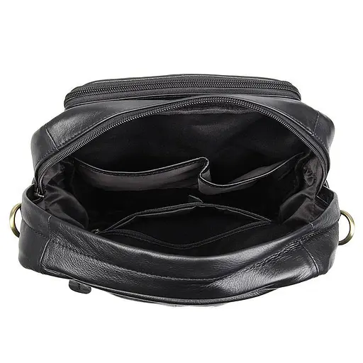 Кожаный мужской рюкзак John McDee 36х25.5х10 см sum0026155 - фото 9