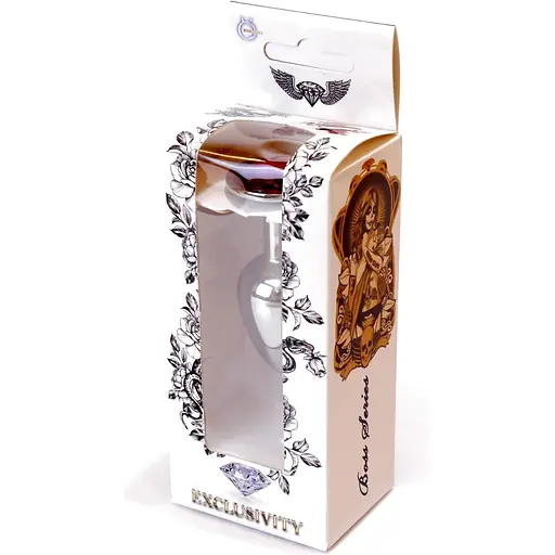 Анальна пробка Boss Of Toys Boss Series - Jewellery Silver Plug Red S, BS6400016, Срібний / Червоний - фото 7