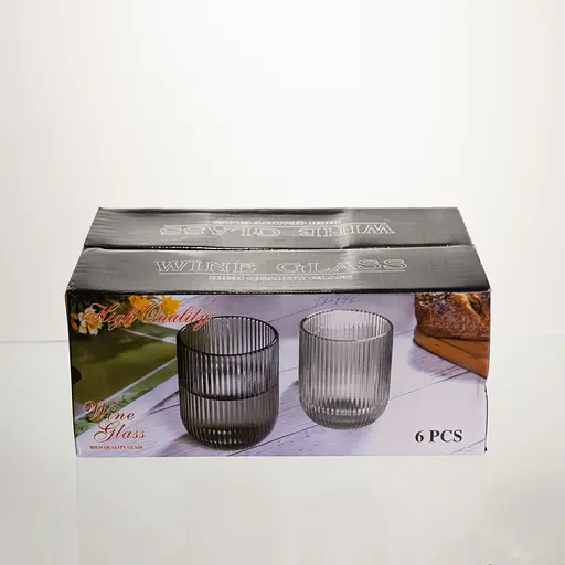 Склянка HP-19-207Набір склянок 6 штук 250 мл для лимонадів соку води коктейлів склянки скляні для напоїв Yiwu HP-19-196 - фото 4