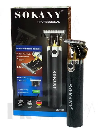 Машинка для стрижки Sokany SK-700C Триммер для бороды и окантовочная машинка