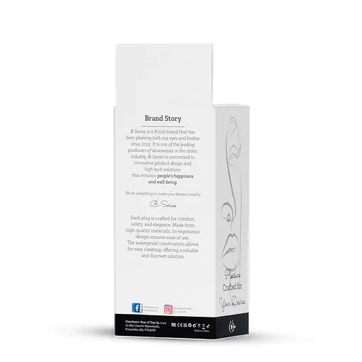 Анальна пробка B-Series HeavyFun Dark Silver 9.5 см (фіолетовий) - фото 17