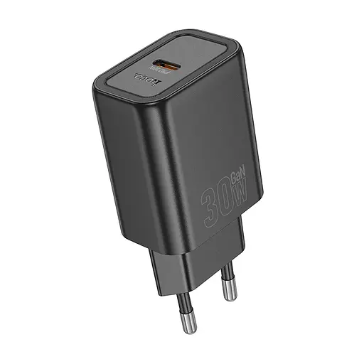 СЗУ Hoco N63 Gentle PD30W+QC3.0 (1USB-A/1C) + кабель Type-C to Lightning Black - фото 4