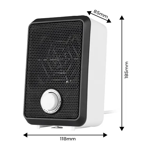 Тепловентилятор Neo Tools електричний настільний 600Вт, термостат, білий - фото 6