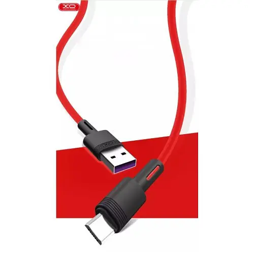 Кабель XO NB-Q166 fast charging USB cable for Type-c 5A/1 м Червоний - фото 1
