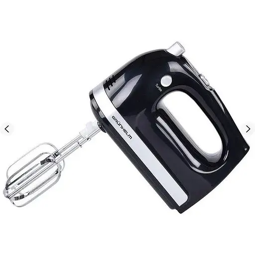 Ручний міксер Grunhelm GRM661 із насадками для замішування тіста 5 швидкостей 400 Вт Чорний - фото 4