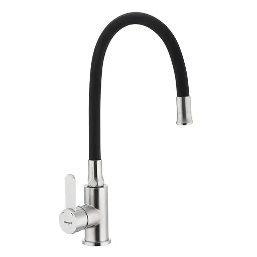 Смеситель для кухни с силиконовым изливом Ibergrif M22119-2 IB0063, Нержавеющая сталь - фото 1