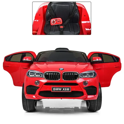 Електромобіль дитячий Bambi Джип Racer BMW JJ2199EBLR-3 зі світлом і пультом Червоний - фото 3