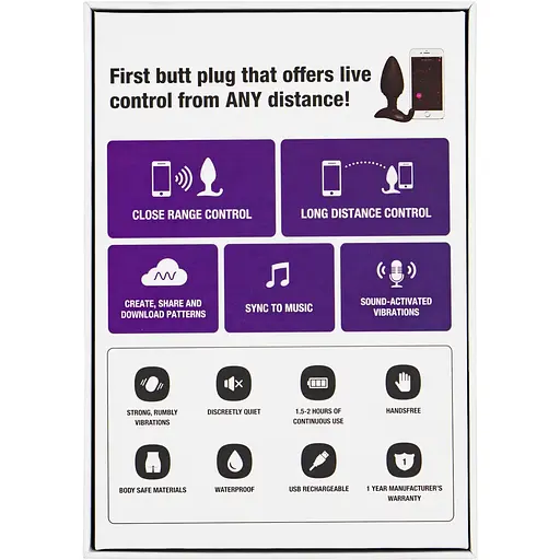 Анальная смарт вибропробка Lovense Hush, размер S - фото 9