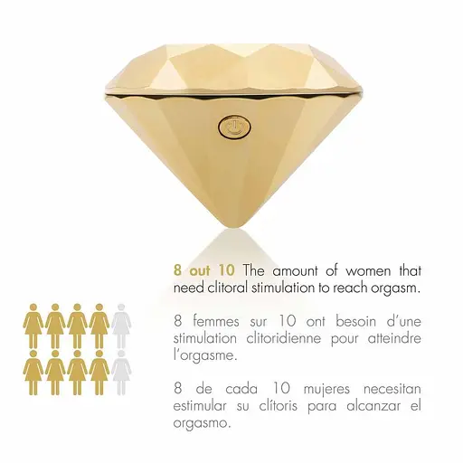 Вібратор для клітора Bijoux Indiscrets Diamond Twenty One золотий - фото 7