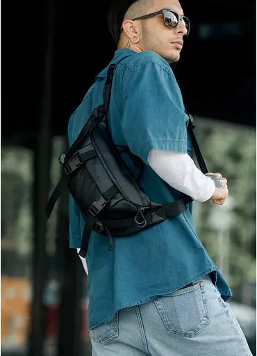 Чоловіча поясна сумка бананка Sambag 38х21 см sum0022765 - фото 3