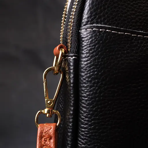 Сумка трапеция для женщин Vintage из натуральной кожи 14.5х18х5.5 см sum0029046 - фото 10