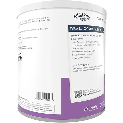 Сублимированные бананы Augason Farms с большим сроком годности 10 лет 22 порции - фото 2