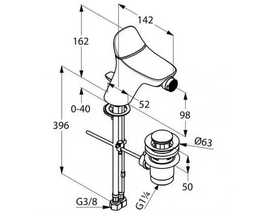 Смеситель для биде Kludi Ambienta 532160575 - фото 2
