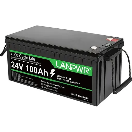 Аккумулятор LanPWR LiFePO4 24V 25.6V/100Ah/2560Wh (LANPWR-24-100) [125502] - фото 2
